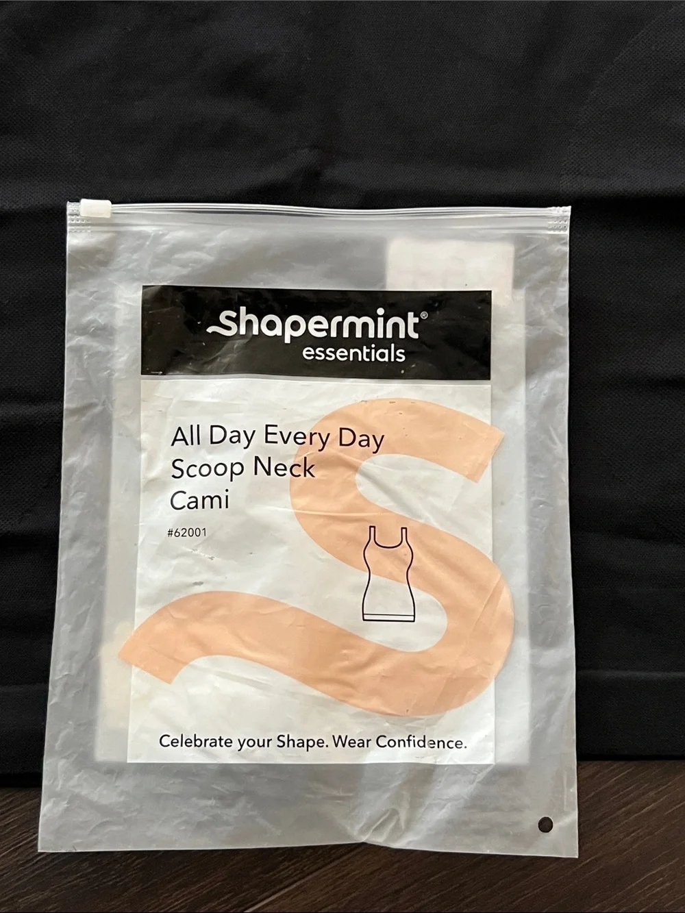 Shapermint All Day Every Day Scoop Neck Cami, Black, Size: Large